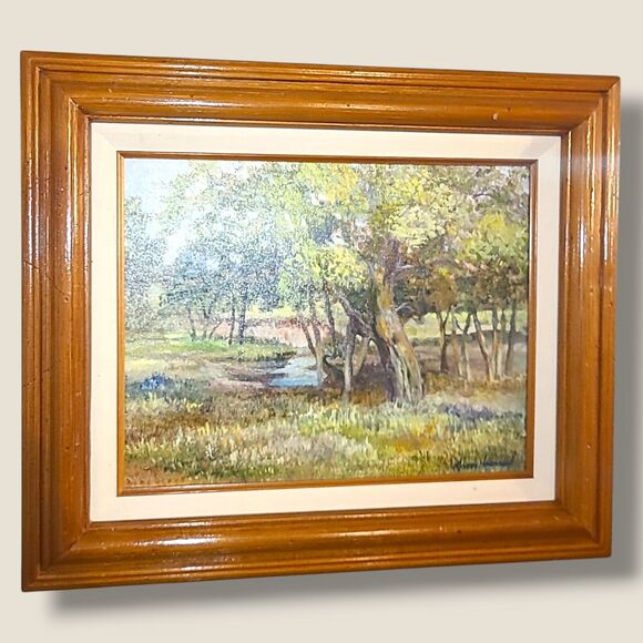Original Oil Painting On Canvas Landscape Framed Texas Artist Mickey Henderson‎ - Picture 10 of 12
